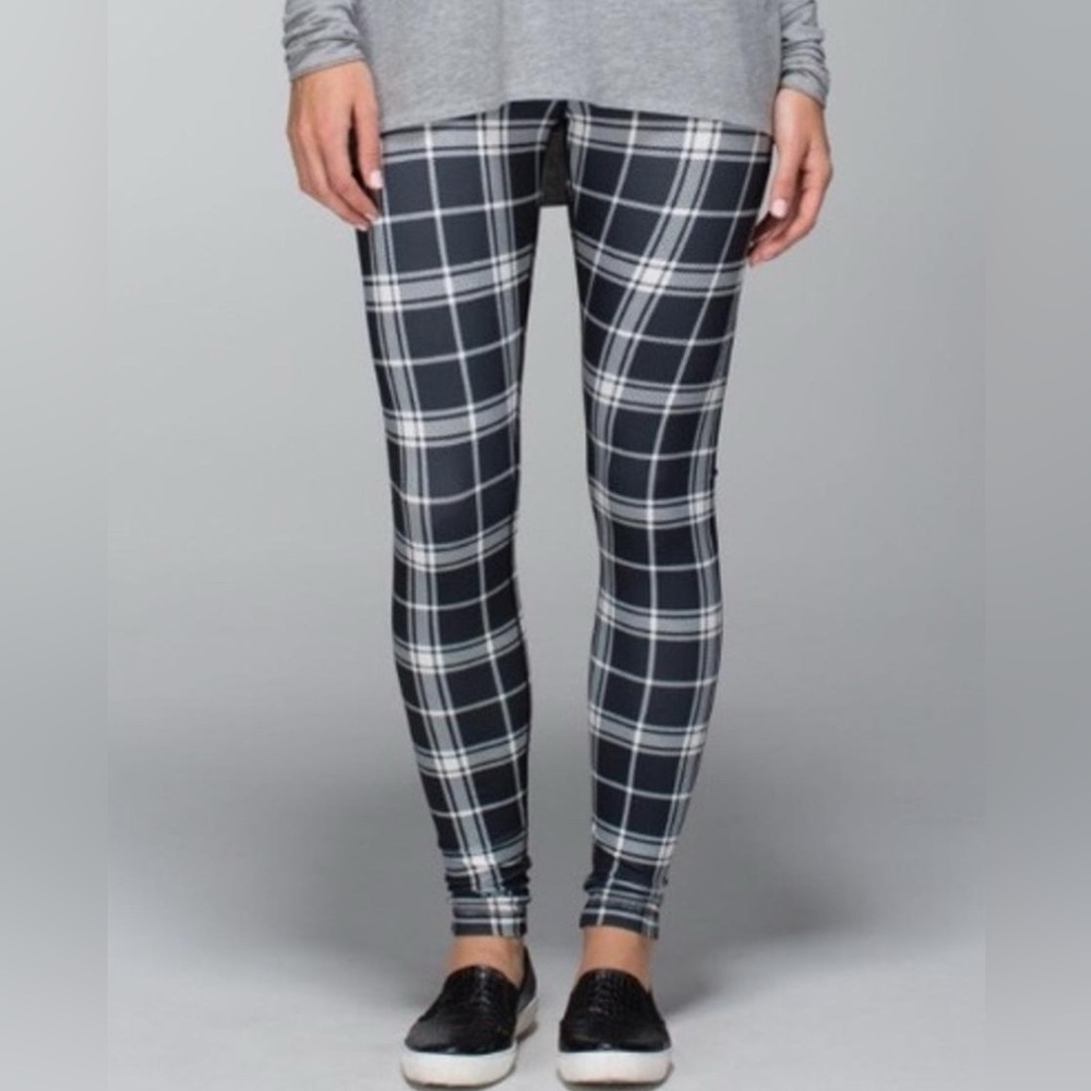 lululemon athletica Black & White Plaid Leggings